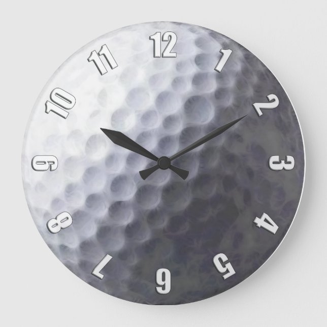 Grande Horloge Ronde Golf Ball Sport Clock Design (Recto)