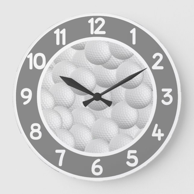 Grande Horloge Ronde Golf Balls custom wall clock (Recto)