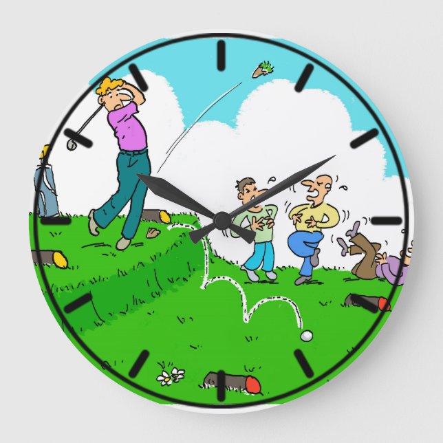 Grande Horloge Ronde Golfer Tee - shirt-Off, Mais Pas Avec Succès. (Recto)