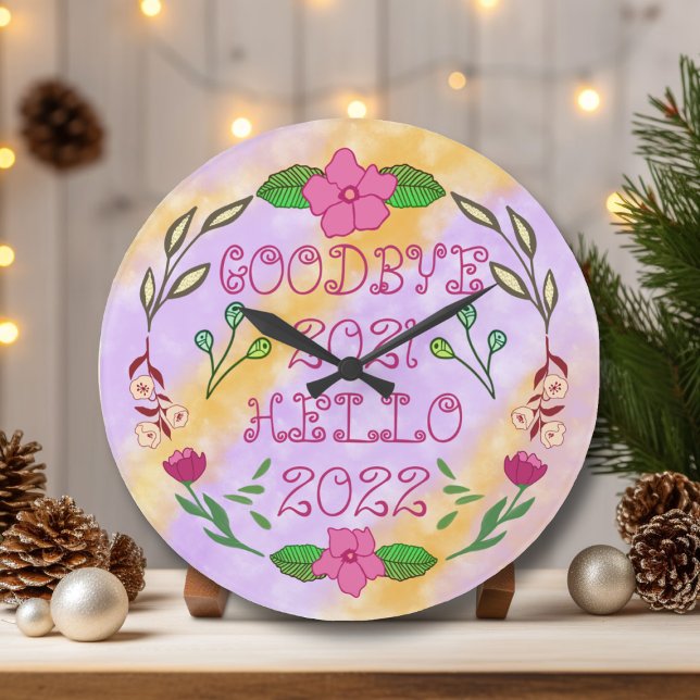 GRANDE HORLOGE RONDE GOODBYE 20XX HELLO 20XX (Créateur téléchargé)