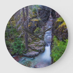 Grande Horloge Ronde Gorge Sunrift Dans Le Parc National Des Glaciers,