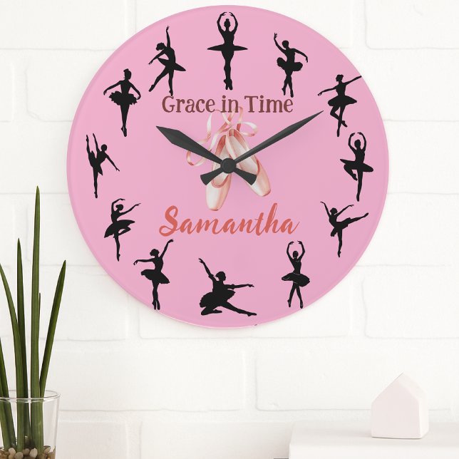 Grande Horloge Ronde Grace in Time - Personalized Ballet Dancer (Créateur téléchargé)