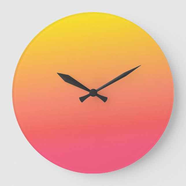 Grande Horloge Ronde Gradient jaune et rose (Recto)