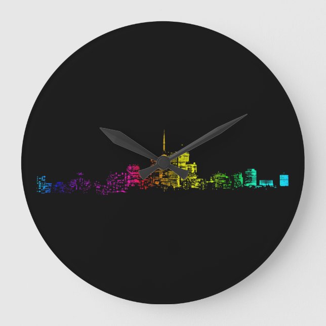 Grande Horloge Ronde Gradient Skyline de Toronto (Recto)