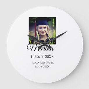 Grande Horloge Ronde Graduation fgrats ajouter nom photo ville date cla