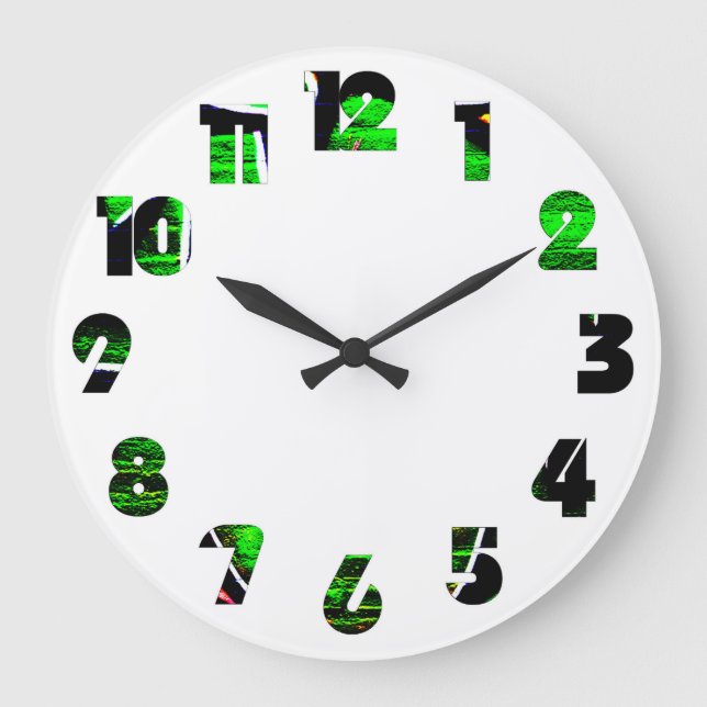 Grande Horloge Ronde Graffiti 18 Nombre superposition wccn (Recto)