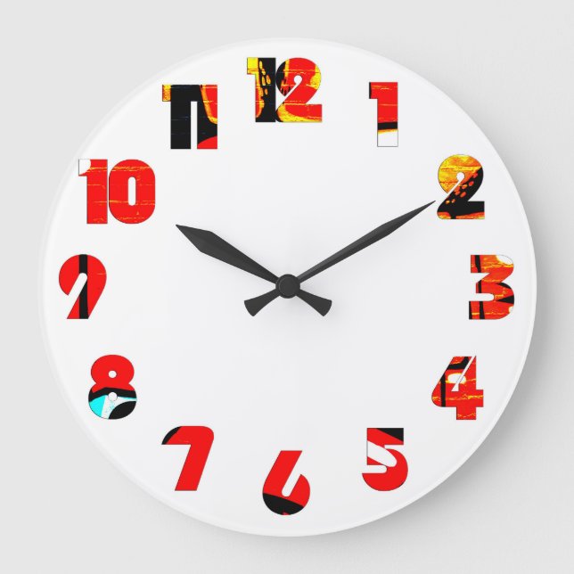 Grande Horloge Ronde Graffiti 19 Nombre superposition wccna (Recto)