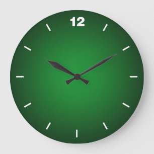 Grande Horloge Ronde Grainy vert-noir Ombre Vignette