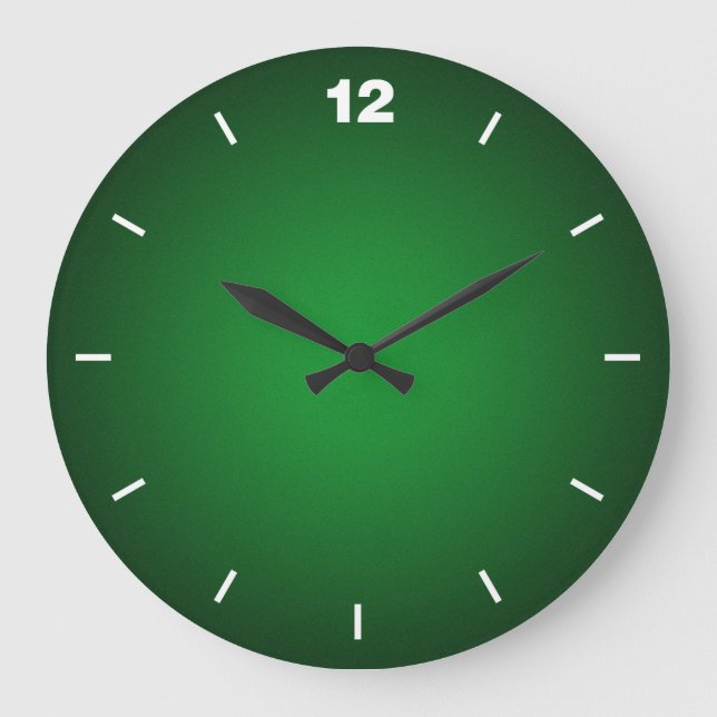 Grande Horloge Ronde Grainy vert-noir Ombre Vignette (Recto)