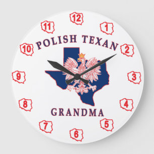 Grande Horloge Ronde Grand-mère texane polonaise