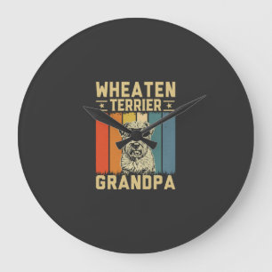 Grande Horloge Ronde Grand-père Terrier Wheaten