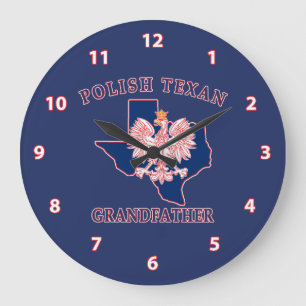 Grande Horloge Ronde Grand-père texan polonais