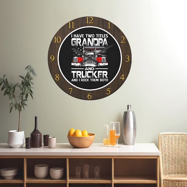 Grande Horloge Ronde Grand-père Trucker "Rock them Two" (Créateur téléchargé)