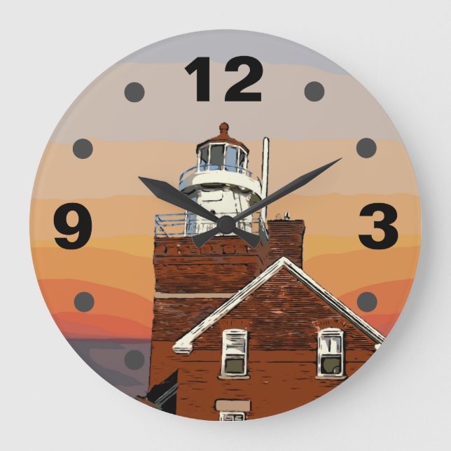 GRANDE HORLOGE RONDE GRAND POINT DE BAIE (Recto)