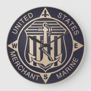 Grande Horloge Ronde Grande boucle ronde de la marine marchande Vintage