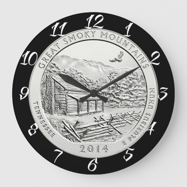 GRANDE HORLOGE RONDE GRANDE MONTAGNE FUMÉE PIÈCE (Recto)