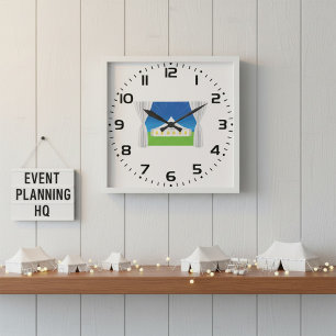 Grande Horloge Ronde Grande tente blanche