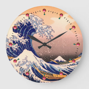 GRANDE HORLOGE RONDE GRANDE VAGUE DE KANAGAWA