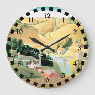 Grande Horloge Ronde Grant Wood - Stone City, Iowa, fine art