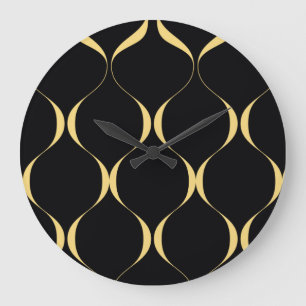 Grande Horloge Ronde Graphique onduleux onduleux, simple, moderne et lu