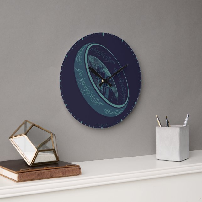 Grande Horloge Ronde Graphisme de l'ANNEAU UNIQUE™ GOLLUM™ (Bureau)