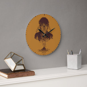 Grande Horloge Ronde Graphisme de l'inscription Tengwar de FRODO™ MOUNT