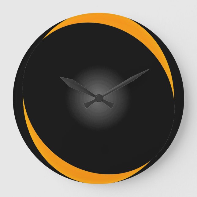 Grande Horloge Ronde Gras Black Op Art Moderne Illusion CricketDiane (Recto)