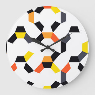 Grande Horloge Ronde Gras, cool, tendance, unique, art géométrique mode