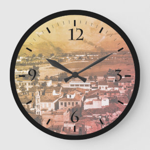 Grande Horloge Ronde Grèce vintage Montre de plage de Nafplion