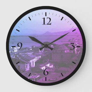 Grande Horloge Ronde Grèce vintage Montre de plage de Nafplion