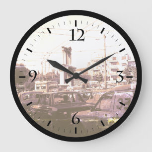 Grande Horloge Ronde Grèce vintage Montre place Syntagma Athènes
