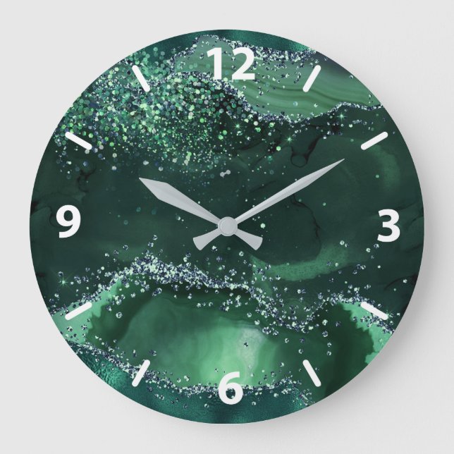 Grande Horloge Ronde Green agate marble (Recto)