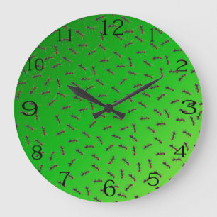 Grande Horloge Ronde Green Bull Ants Design,