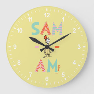 Grande Horloge Ronde Green Eggs and Ham   Sam-I-Am