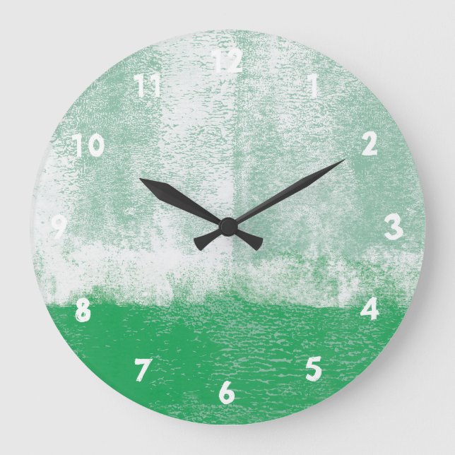 Grande Horloge Ronde Green rolled paint clock (Recto)