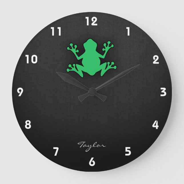 Grande Horloge Ronde Grenouille verte de Kelly (Recto)