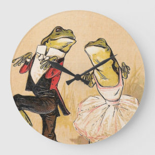 Grande Horloge Ronde Grenouilles dansantes vintages