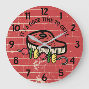 Grande Horloge Ronde Grill steak kebab brique cuisine cuisine