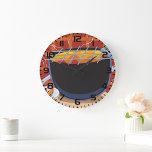 Grande Horloge Ronde Grillades au barbecue avec des tongues et des broc<br><div class="desc">Gardez une trace du temps dans le style grâce à cette horloge murale amusante sur le thème du barbecue qui comporte un grill de dessin animé avec des tongues et une assiette de brochettes. Parfait pour les amateurs de barbecue, de grillades et de cuisines de plein air, cette horloge unique...</div>