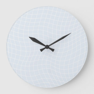 Grande Horloge Ronde Grille déformée moderne   Géométrique fluide minim