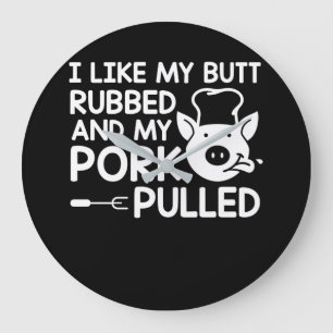 Grande Horloge Ronde Griller le barbecue comme du porc bouché à la bout