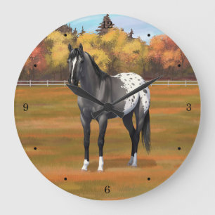 Grande Horloge Ronde Gris Grulla Appaloosa Quartier Horse Stallion