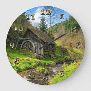 Grande Horloge Ronde Grist Mill dans la Forêt-Noire
