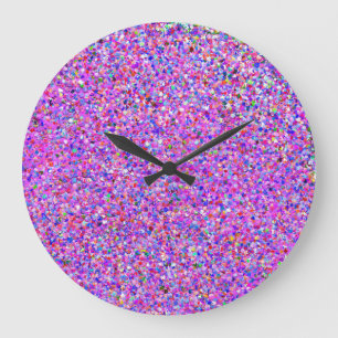 Grande Horloge Ronde Grit Glitter Fashion Multicolor Painting #2