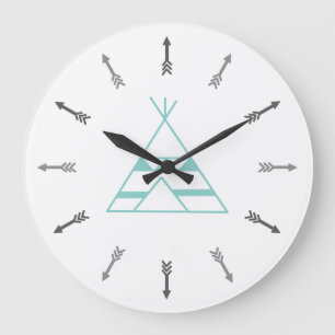 Grande Horloge Ronde Groene Tipi
