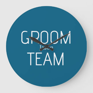 Grande Horloge Ronde groomsman bold groom team gray blue white bachelor