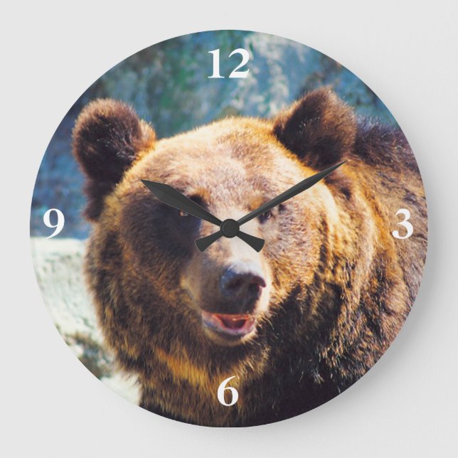 Grande Horloge Ronde Gros ours Brown (Recto)