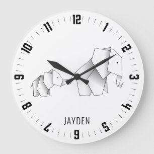 Grande Horloge Ronde Grossiste des éléphants d'origine lunaire