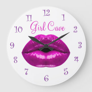 Grande Horloge Ronde Grotte Drôle pour filles