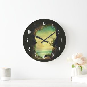 Grande Horloge Ronde Grotte surplombant une mer tropicale Photo Pittore